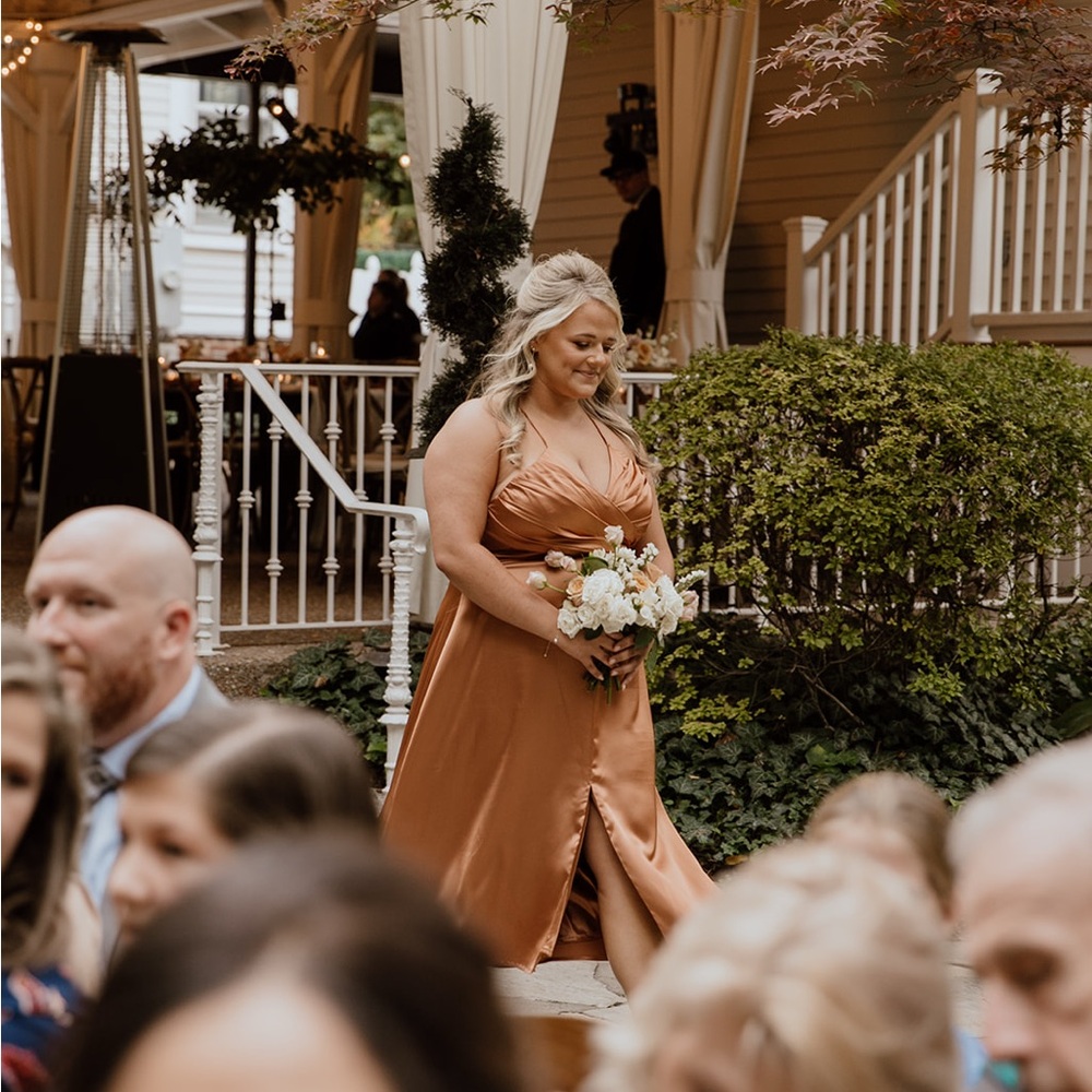 Revelry Copper Midi Dress